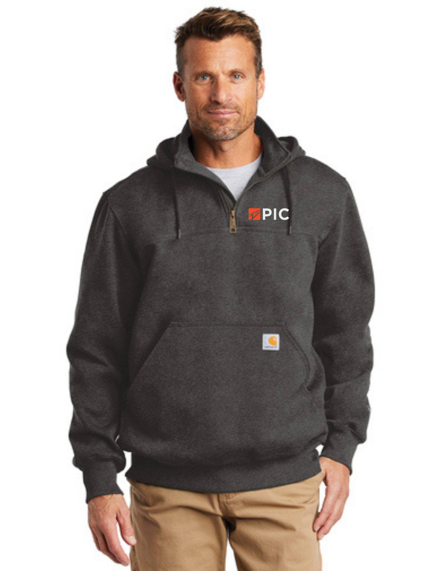 CT100617 Carhartt ® Rain Defender ® Paxton Heavyweight Hooded Zip Mock Sweatshirt