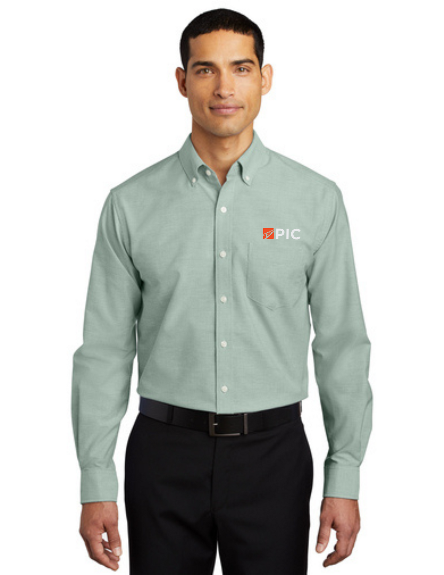 S658 Port Authority SuperPro Oxford Shirt - Green