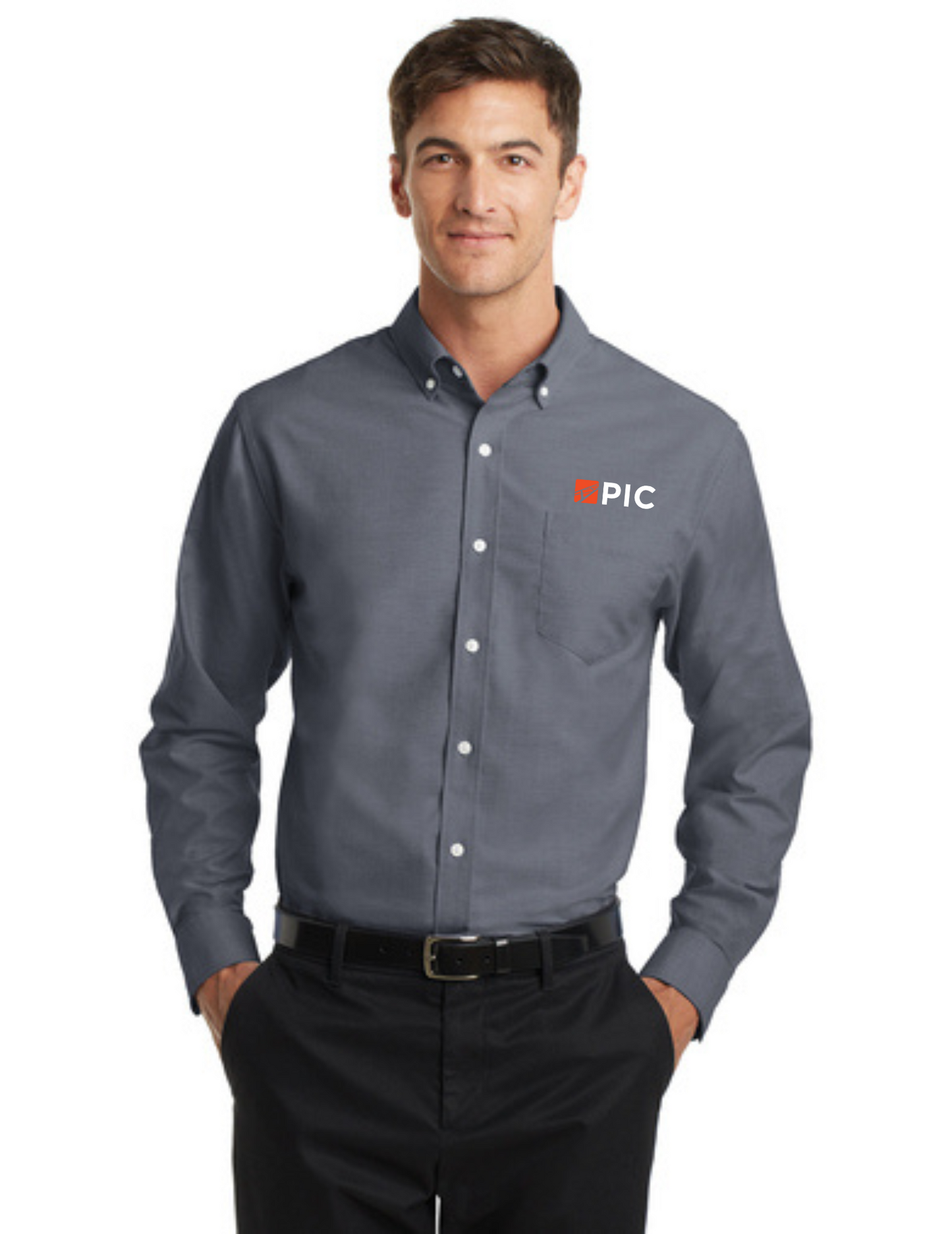 TS658 TALL Port Authority Tall SuperPro Oxford Shirt - Black