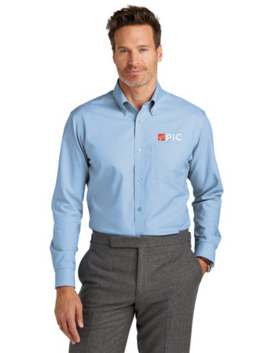BB18002 Brooks Brothers Wrinkle-Free Nailhead Shirt - Newport Blue