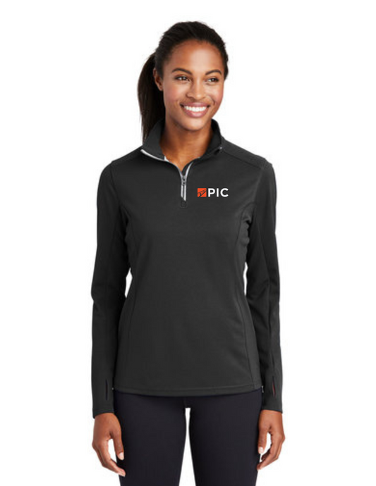 LST860 Sport-Tek® Ladies Sport-Wick® Textured 1/4-Zip Pullover
