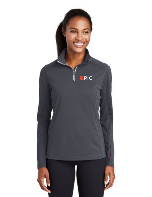 LST860 Sport-Tek® Ladies Sport-Wick® Textured 1/4-Zip Pullover