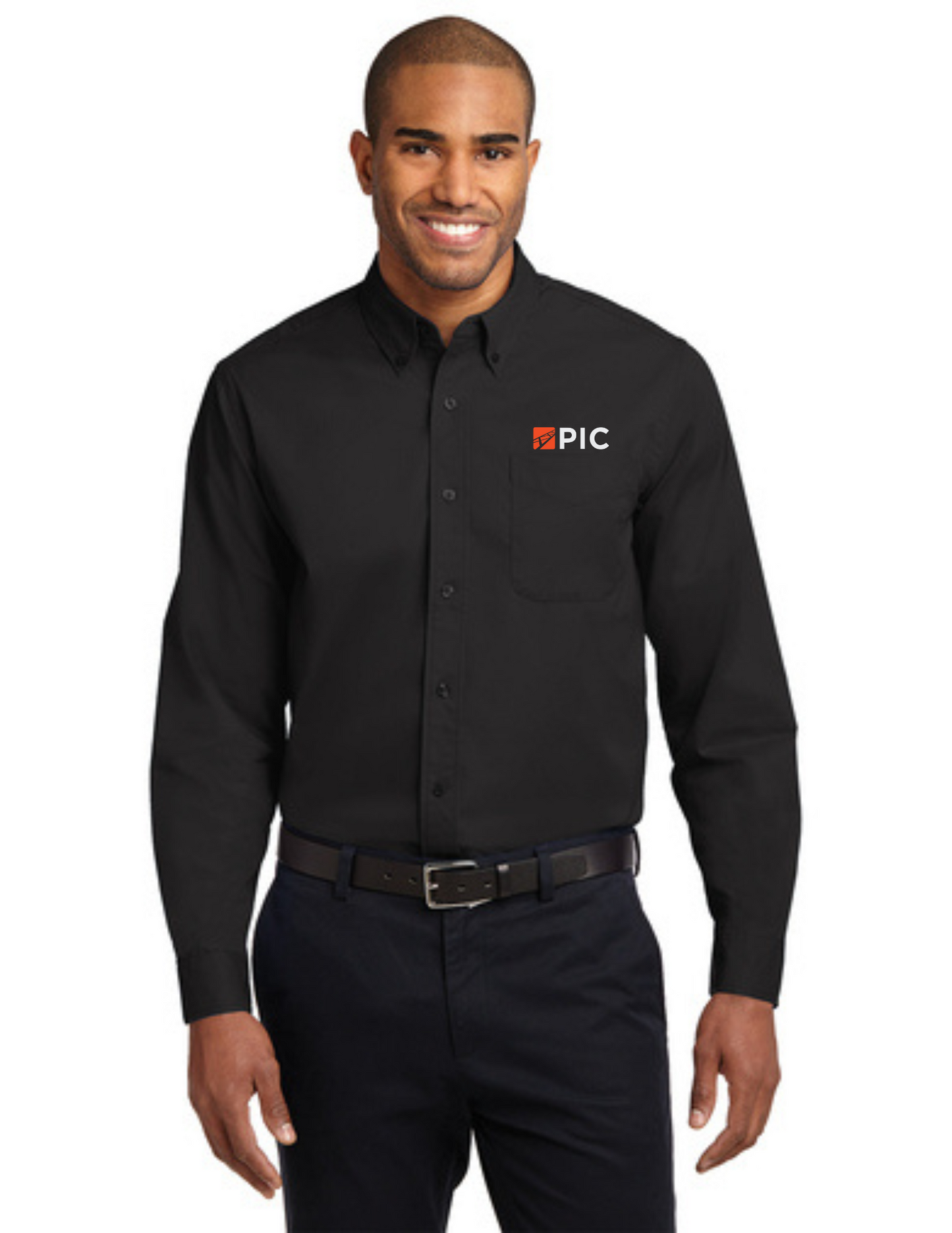 S608 Port Authority Long Sleeve Easy Care Shirt - Black