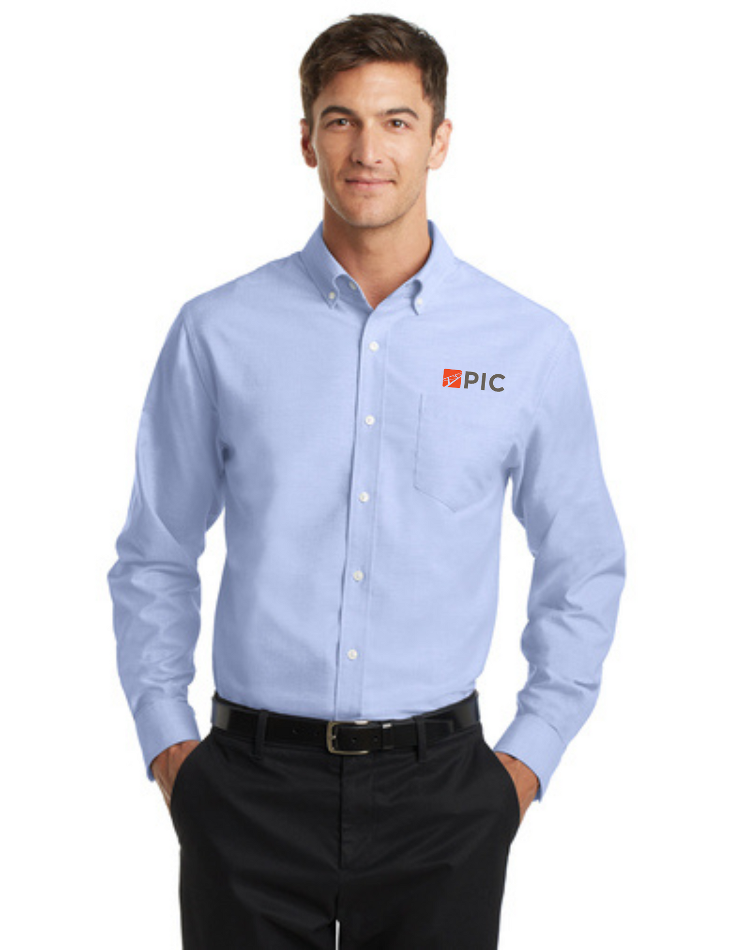 TS658 TALL Port Authority Tall SuperPro Oxford Shirt - Oxford Blue